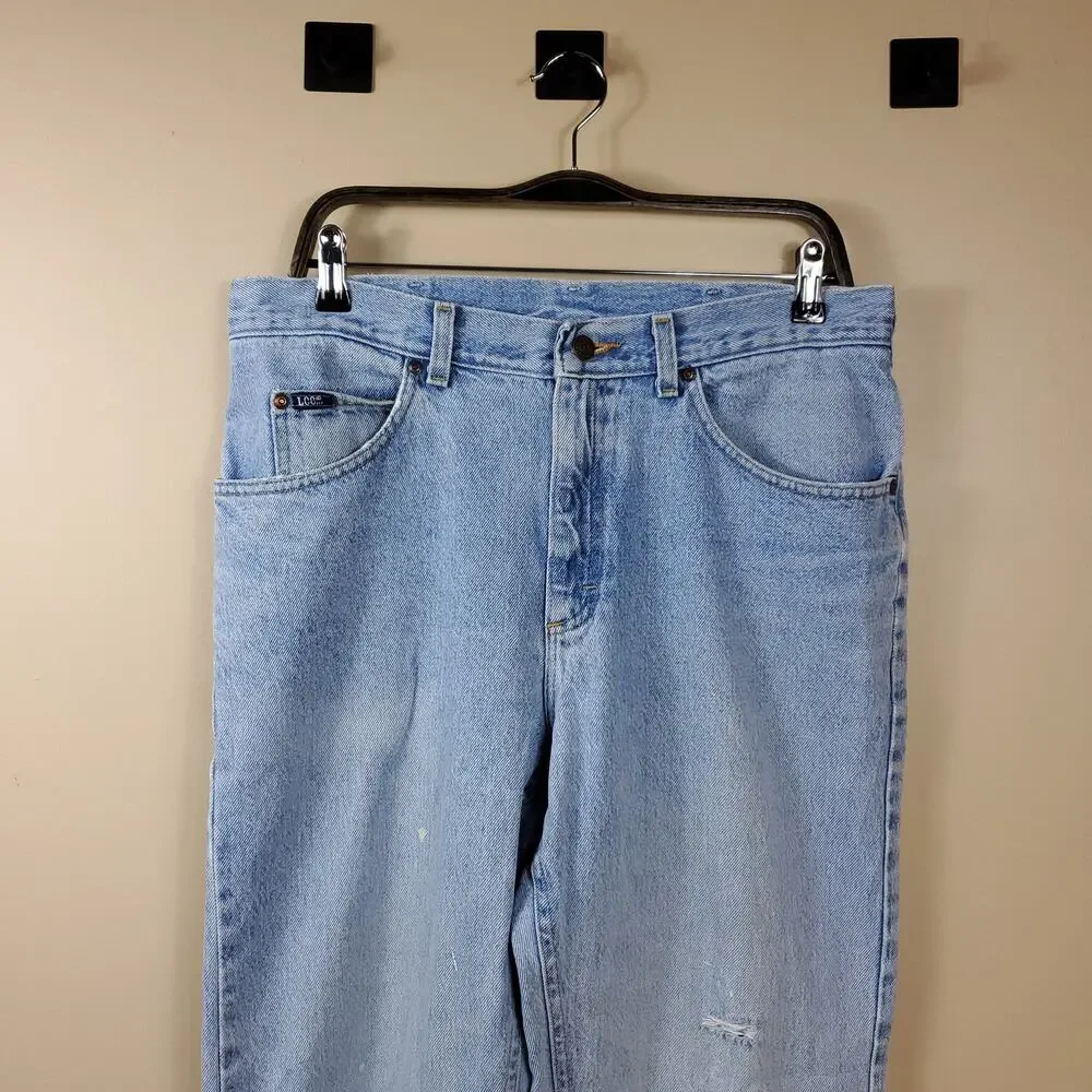 Vintage Lee Light Wash Straight Leg Jeans Size 34x32
